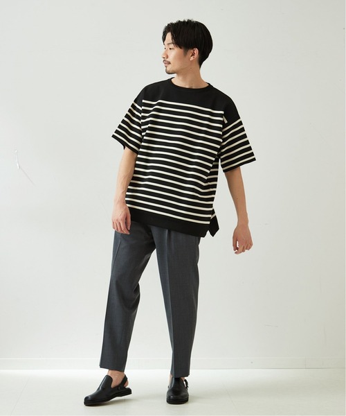 417 EDIFICE(フォーワンセブンエディフィス)の「ウォッシャブルバスクニットTシャツ(Tシャツ/カットソー・メンズ・ホワイト/ブラック/ベージュ/イエロー・MEDIUM/LARGE/XX-LARGE)」の10枚目の写真