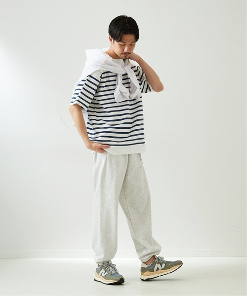 417 EDIFICE(フォーワンセブンエディフィス)の「ウォッシャブルバスクニットTシャツ(Tシャツ/カットソー・メンズ・ホワイト/ブラック/ベージュ/イエロー・MEDIUM/LARGE/XX-LARGE)」の6枚目の写真