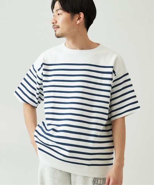 417 EDIFICE(フォーワンセブンエディフィス)の「ウォッシャブルバスクニットTシャツ(Tシャツ/カットソー・メンズ・ホワイト/ブラック/ベージュ/イエロー・MEDIUM/LARGE/XX-LARGE)」の7枚目の写真