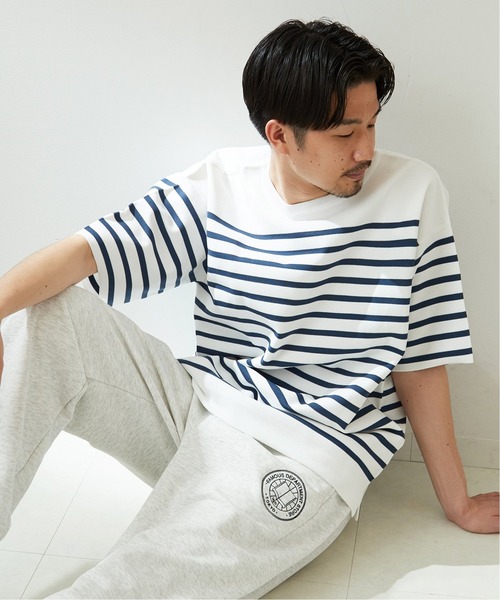 417 EDIFICE(フォーワンセブンエディフィス)の「ウォッシャブルバスクニットTシャツ(Tシャツ/カットソー・メンズ・ホワイト/ブラック/ベージュ/イエロー・MEDIUM/LARGE/XX-LARGE)」の8枚目の写真