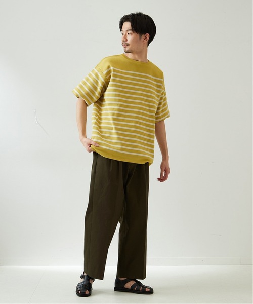 417 EDIFICE(フォーワンセブンエディフィス)の「ウォッシャブルバスクニットTシャツ(Tシャツ/カットソー・メンズ・ホワイト/ブラック/ベージュ/イエロー・MEDIUM/LARGE/XX-LARGE)」の16枚目の写真