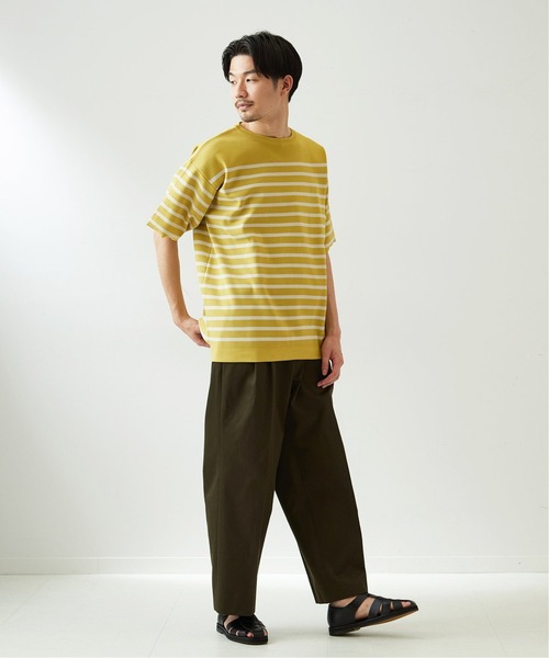 417 EDIFICE(フォーワンセブンエディフィス)の「ウォッシャブルバスクニットTシャツ(Tシャツ/カットソー・メンズ・ホワイト/ブラック/ベージュ/イエロー・MEDIUM/LARGE/XX-LARGE)」の17枚目の写真