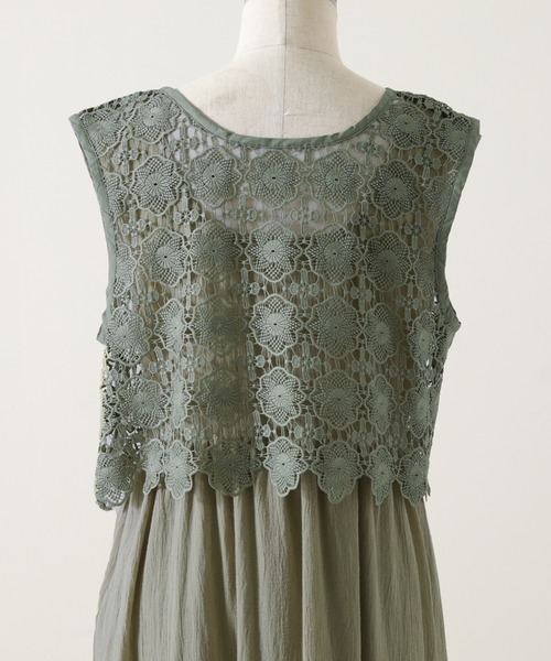 Cheek（チーク）の「【サイズ展開あり】ノースリベストセットワンピース（ワンピース・レディース・オフホワイト/ミント/アイボリー・MEDIUM/SMALL）」の16枚目の写真