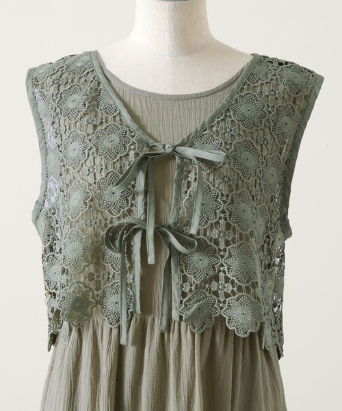 Cheek（チーク）の「【サイズ展開あり】ノースリベストセットワンピース（ワンピース・レディース・オフホワイト/ミント/アイボリー・MEDIUM/SMALL）」の14枚目の写真