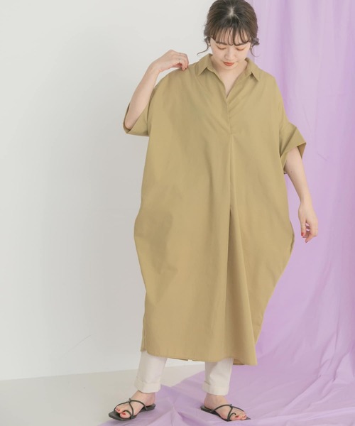 me＊ 様　nest Rorb ドルマンシャツワンピース　オフホワイト Noia シャツワンピース ドルマンシャツワンピース : ZOZOTOWN