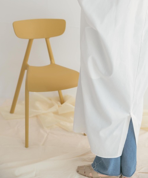 ITEMS URBANRESEARCH（アイテムズ アーバンリサーチ）の「ドルマンシャツワンピース（シャツワンピース・レディース・オフホワイト/カーキ/マスタード・FREE）」の7枚目の写真