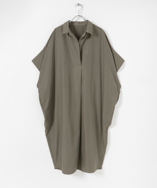 ITEMS URBANRESEARCH（アイテムズ アーバンリサーチ）の「ドルマンシャツワンピース（シャツワンピース・レディース・オフホワイト/カーキ/マスタード・FREE）」の13枚目の写真