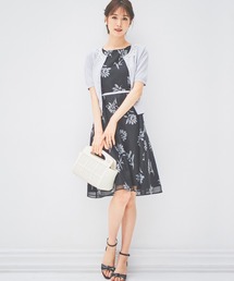 LAISSE PASSE / フラワーギンガムワンピース LAISSE PASSE（レッセパッセ）の「ｷﾞﾝｶﾞﾑﾌﾗﾜｰワンピース
