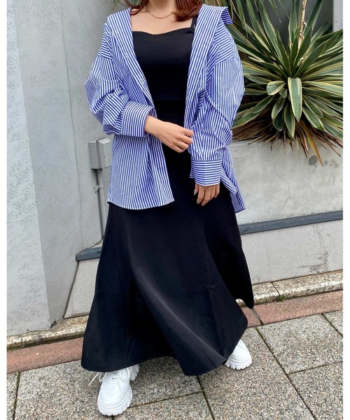 INGNI（イング）の「BACKリボンキャミ／マルチWAYワンピース（ワンピース・レディース・ブラック/アイボリー・M）」の9枚目の写真