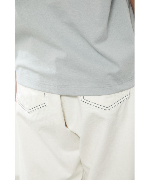 BLACK BY MOUSSY(ブラックバイマウジー)の「line t-shirt(ラインTシャツ)(Tシャツ/カットソー・レディース・ベージュ/ブルー・FREE)」の22枚目の写真