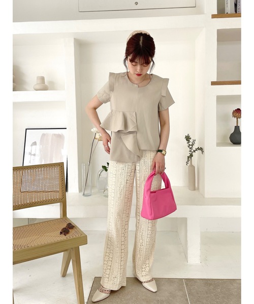 jumelle（ジュメロ）の「パッチワークレースパンツ（その他パンツ・レディース・ベージュ/ピンク・SMALL/MEDIUM）」の7枚目の写真