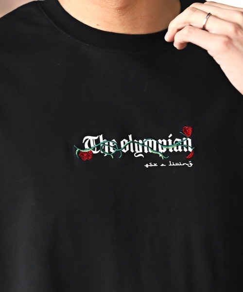 LUXSTYLE（ラグスタイル）の「バラ刺繍バックプリントTシャツ（Tシャツ/カットソー・メンズ・ホワイト/ブラック/ベージュ・M/L）」の11枚目の写真