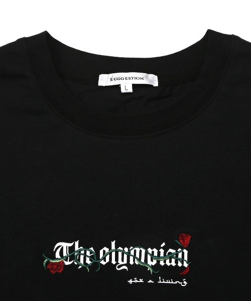 LUXSTYLE（ラグスタイル）の「バラ刺繍バックプリントTシャツ（Tシャツ/カットソー・メンズ・ホワイト/ブラック/ベージュ・M/L）」の14枚目の写真