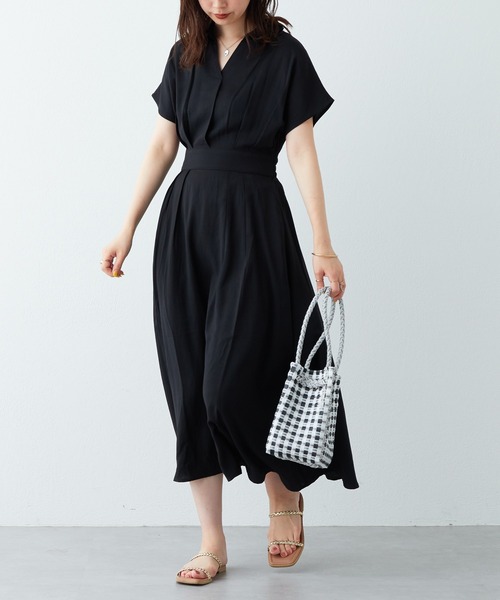 涼しげスキッパー衿お上品ワンピース natural couture（ナチュラルクチュール）の「涼しげスキッパー