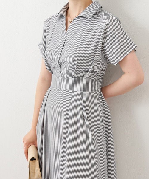 natural couture（ナチュラルクチュール）の「涼しげスキッパー衿お上品ワンピース（ワンピース・レディース・ブラック/ベージュ/グリーン/その他1/その他2/レッド系・FREE）」の19枚目の写真