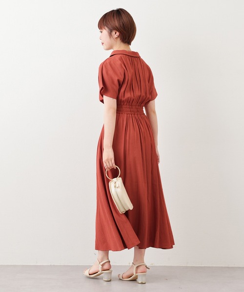 natural couture（ナチュラルクチュール）の「涼しげスキッパー衿お上品ワンピース（ワンピース・レディース・ブラック/ベージュ/グリーン/その他1/その他2/レッド系・FREE）」の18枚目の写真