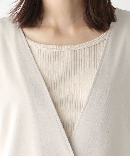 LEPSIM(レプシィム)の「ゼンゴギジレ 297189(ベスト・レディース・ブラック/グレイッシュベージュ・FREE)」の13枚目の写真