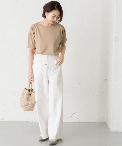 URBAN RESEARCH ROSSO（アーバンリサーチロッソ）の「タックスリーブニットプルオーバー∴（ニット/セーター・レディース・ピンク・FREE）」の11枚目の写真