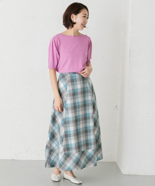 URBAN RESEARCH ROSSO（アーバンリサーチロッソ）の「タックスリーブニットプルオーバー∴（ニット/セーター・レディース・ピンク・FREE）」の4枚目の写真