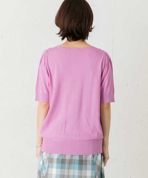 URBAN RESEARCH ROSSO（アーバンリサーチロッソ）の「タックスリーブニットプルオーバー∴（ニット/セーター・レディース・ピンク・FREE）」の18枚目の写真