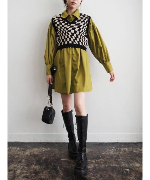 EVRIS（エヴリス）の「レースアップミドルブーツ（ブーツ・レディース・ブラック/ブラウン・SMALL/MEDIUM/LARGE）」の13枚目の写真