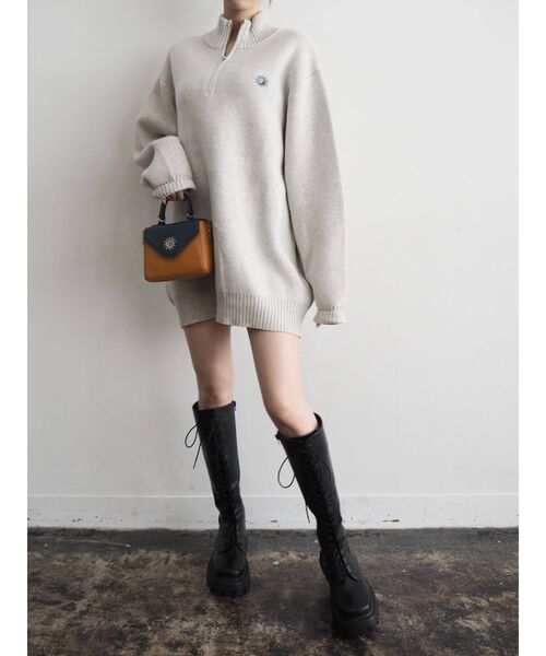 EVRIS（エヴリス）の「レースアップミドルブーツ（ブーツ・レディース・ブラック/ブラウン・SMALL/MEDIUM/LARGE）」の14枚目の写真