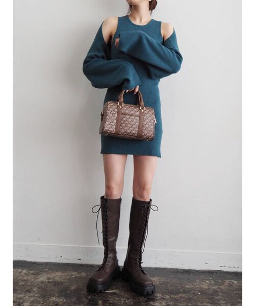 EVRIS（エヴリス）の「レースアップミドルブーツ（ブーツ・レディース・ブラック/ブラウン・SMALL/MEDIUM/LARGE）」の16枚目の写真