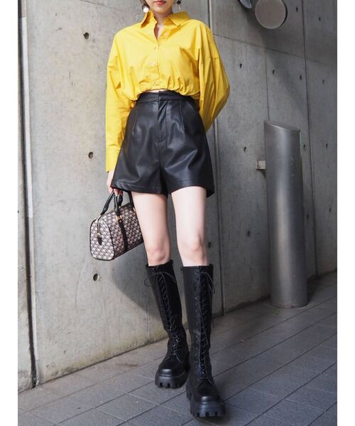 EVRIS（エヴリス）の「レースアップミドルブーツ（ブーツ・レディース・ブラック/ブラウン・SMALL/MEDIUM/LARGE）」の19枚目の写真