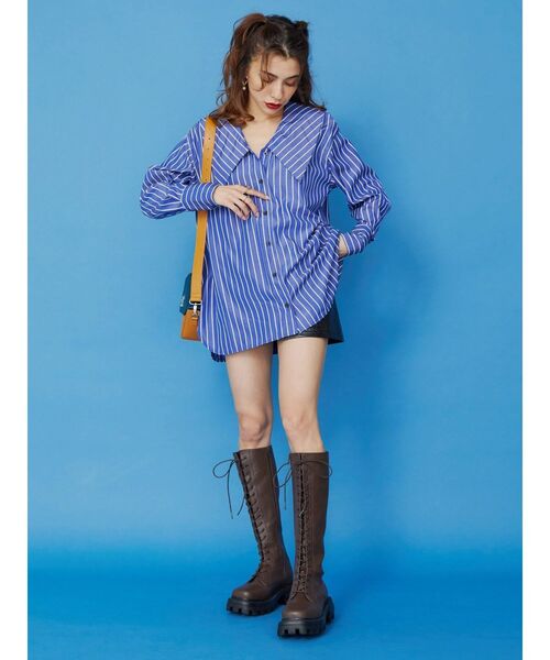 EVRIS（エヴリス）の「レースアップミドルブーツ（ブーツ・レディース・ブラック/ブラウン・SMALL/MEDIUM/LARGE）」の22枚目の写真