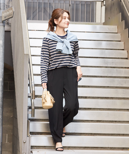 JOURNAL STANDARD(ジャーナルスタンダード)の「《WEB限定追加2》クリアツイルコクーンパンツ(その他パンツ・レディース・ブラック/ブラウン系その他・38/36)」の3枚目の写真