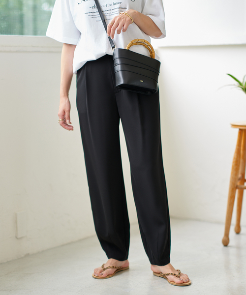 JOURNAL STANDARD(ジャーナルスタンダード)の「《WEB限定追加2》クリアツイルコクーンパンツ(その他パンツ・レディース・ブラック/ブラウン系その他・38/36)」の12枚目の写真