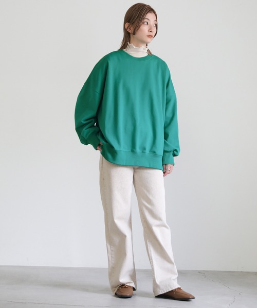 select MOCA(セレクトモカ)の「カラースウェットプルオーバー(スウェット・レディース・ブラック/ピンク/ブルー/グリーン・FREE)」の5枚目の写真