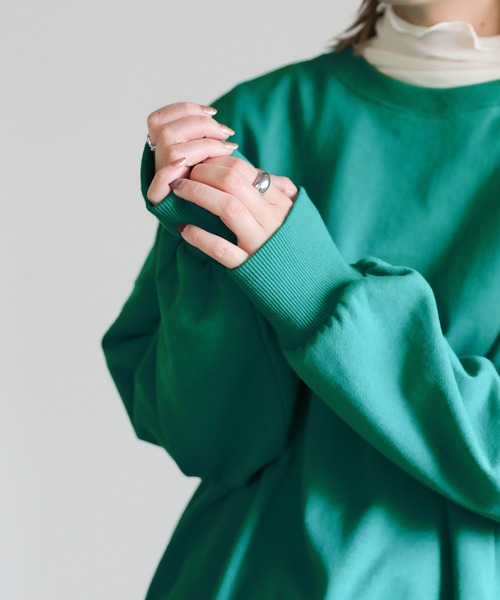 select MOCA(セレクトモカ)の「カラースウェットプルオーバー(スウェット・レディース・ブラック/ピンク/ブルー/グリーン・FREE)」の11枚目の写真