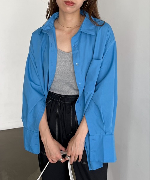 feepur（フェピュール）の「2wayカラーシャツ（シャツ/ブラウス・レディース・ブラック/オフホワイト/ピンク/ブルー/グリーン・MEDIUM）」の5枚目の写真