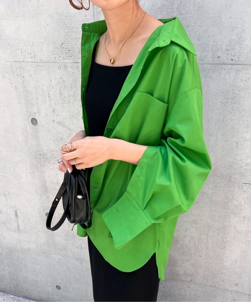 feepur（フェピュール）の「2wayカラーシャツ（シャツ/ブラウス・レディース・ブラック/オフホワイト/ピンク/ブルー/グリーン・MEDIUM）」の4枚目の写真