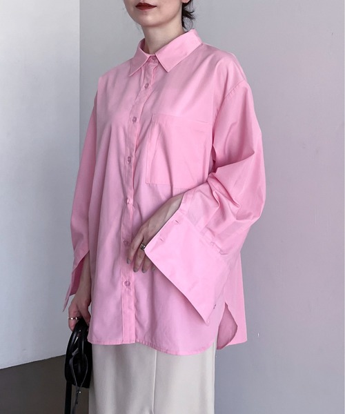 feepur（フェピュール）の「2wayカラーシャツ（シャツ/ブラウス・レディース・ブラック/オフホワイト/ピンク/ブルー/グリーン・MEDIUM）」の11枚目の写真