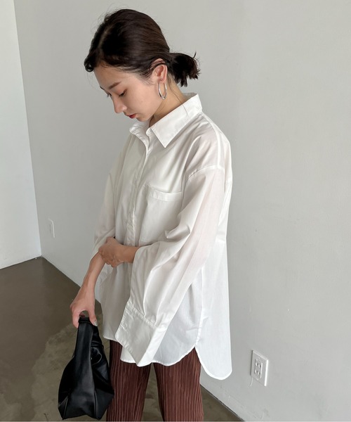 feepur（フェピュール）の「2wayカラーシャツ（シャツ/ブラウス・レディース・ブラック/オフホワイト/ピンク/ブルー/グリーン・MEDIUM）」の14枚目の写真