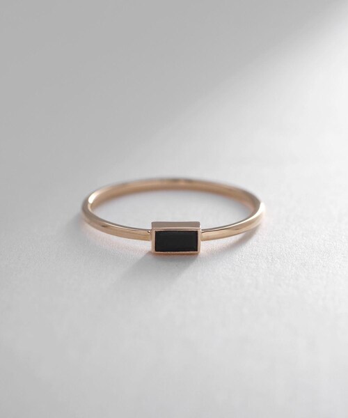 COCOSHNIK(ココシュニック)の「K10オニキスバゲットカット リング(リング・レディース・こしょう色系7・10号/12号/14号)」の9枚目の写真