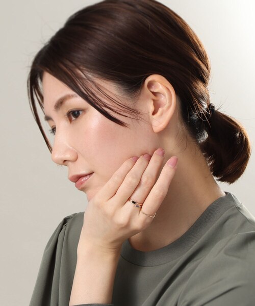 COCOSHNIK(ココシュニック)の「K10オニキスバゲットカット リング(リング・レディース・こしょう色系7・10号/12号/14号)」の8枚目の写真