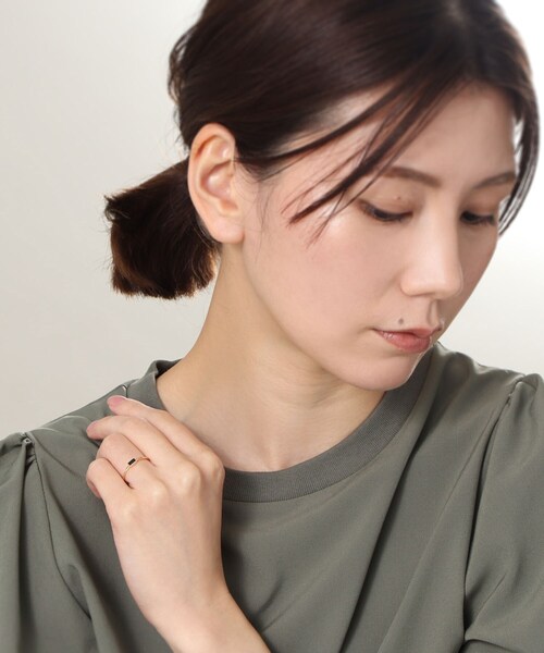 COCOSHNIK(ココシュニック)の「K10オニキスバゲットカット リング(リング・レディース・こしょう色系7・10号/12号/14号)」の7枚目の写真