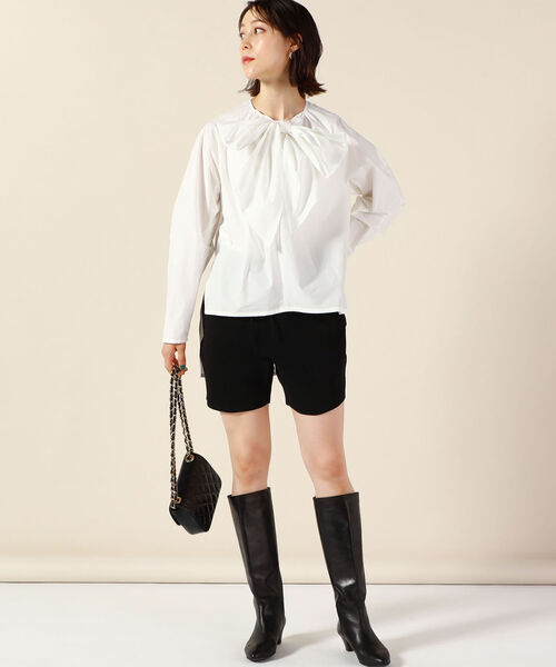 Rie Miller（リエミラー）の「畦ニットショートパンツ（その他パンツ・レディース・ブラック/グリーン・38）」の7枚目の写真