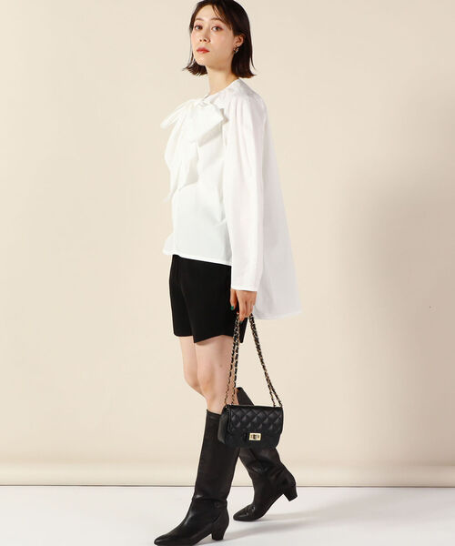 Rie Miller（リエミラー）の「畦ニットショートパンツ（その他パンツ・レディース・ブラック/グリーン・38）」の11枚目の写真