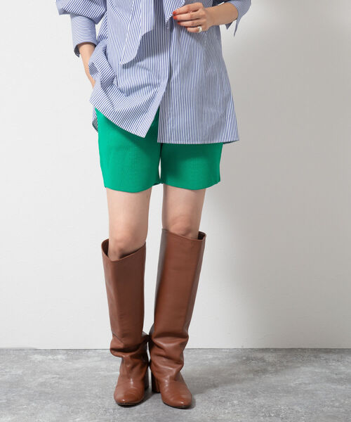 Rie Miller（リエミラー）の「畦ニットショートパンツ（その他パンツ・レディース・ブラック/グリーン・38）」の9枚目の写真