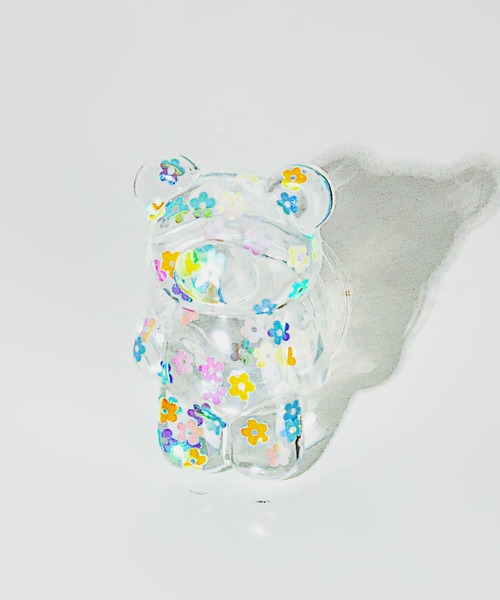 FOLLOWIN（フォロウィン）の「クリアフラワーポイントベアーモチーフスマホグリップトック（スマホケース/カバー・レディース・ブルー/イエロー/パープル・ONE SIZE）」の20枚目の写真