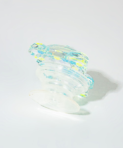 FOLLOWIN（フォロウィン）の「クリアフラワーポイントベアーモチーフスマホグリップトック（スマホケース/カバー・レディース・ブルー/イエロー/パープル・ONE SIZE）」の21枚目の写真