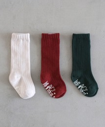 PUPPAPUPO | リブ ハイソックス 3足組(ソックス/靴下)
