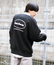 【BEN DAVIS/ベンデイビス】 バックプリントロゴ 胸ワッペン 裏起毛 襟付きスウェット トレーナー