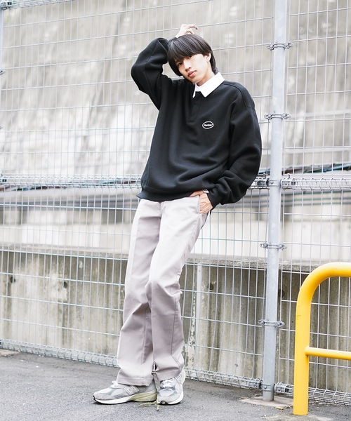BEN DAVIS(ベンデイビス)の「【BEN DAVIS/ベンデイビス】 バックプリントロゴ 胸ワッペン 裏起毛 襟付きスウェット トレーナー(スウェット・メンズ・ダークグリーン/ブラック/ベージュ・LARGE/X-LARGE/MEDIUM/SMALL)」の15枚目の写真
