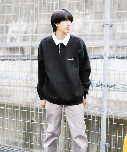 BEN DAVIS(ベンデイビス)の「【BEN DAVIS/ベンデイビス】 バックプリントロゴ 胸ワッペン 裏起毛 襟付きスウェット トレーナー(スウェット・メンズ・ダークグリーン/ブラック/ベージュ・LARGE/X-LARGE/MEDIUM/SMALL)」の18枚目の写真