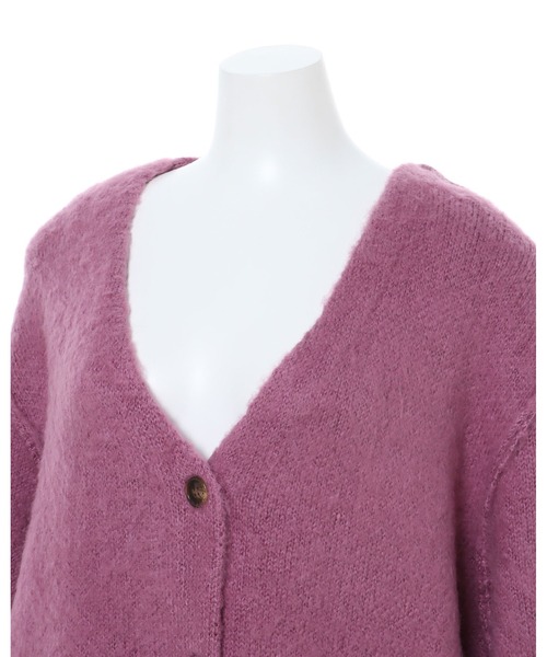 MLI'A（エムリア）の「モヘアタッチカーディガン（カーディガン/ボレロ・レディース・ベージュ/パープル/ブラウン/ピンク/オレンジ/ブルー・M）」の13枚目の写真